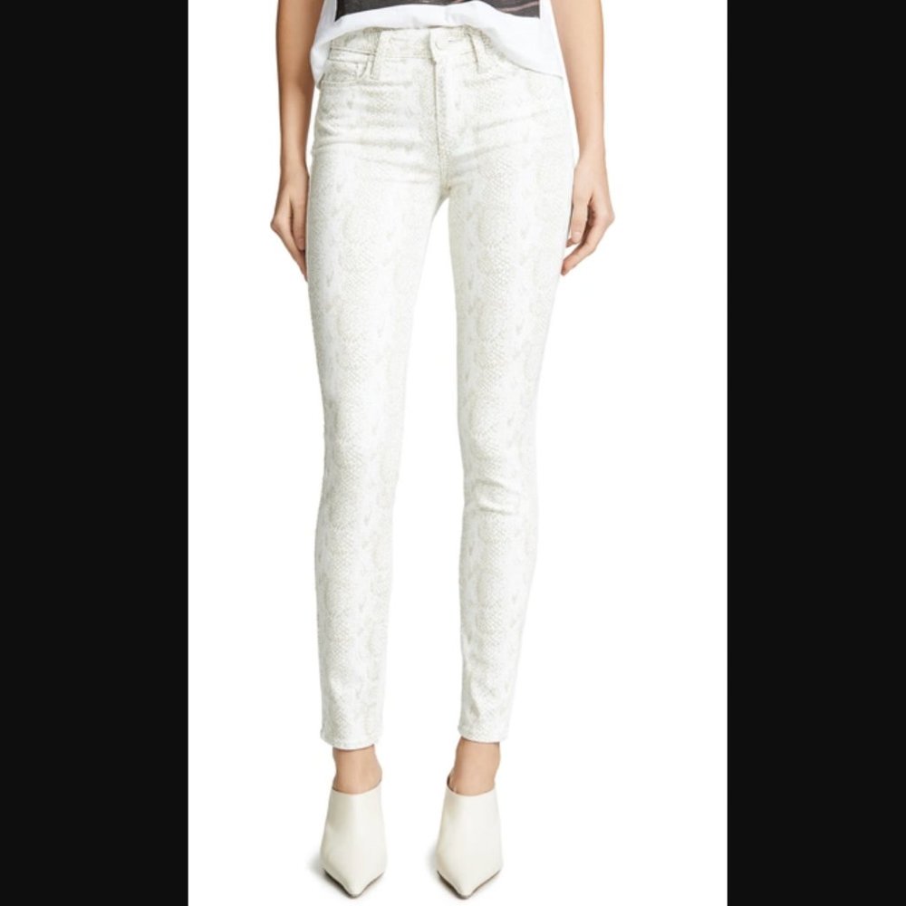 Anthropologie PAIGE Sonoran Snake Hoxton Ankle High Rise Skinny Jeans size 28